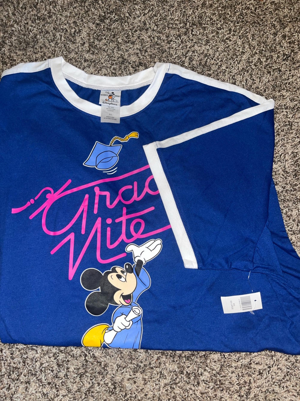 NWT Disney Parks Grad Nite Unisex T-shirt XXL